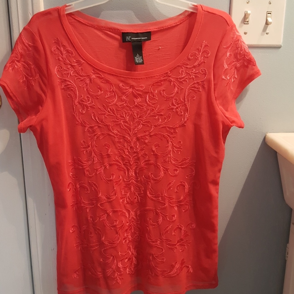 Silky embroidered blouse